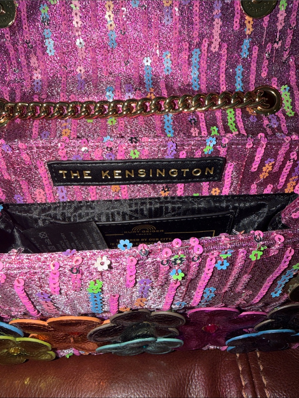 ‼️Kurt Geiger Multicolor Floral Medium Kensington Crossbody Bag Shoulder Bag - Picture 16 of 16